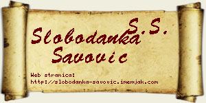 Slobodanka Savović vizit kartica